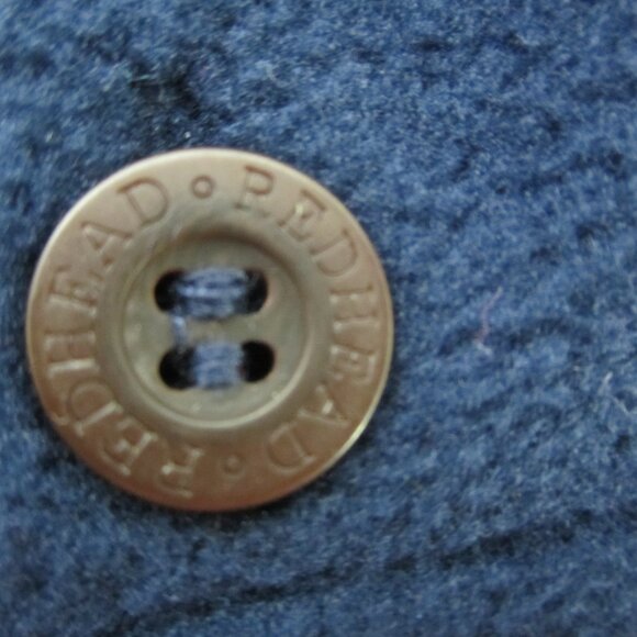 Redhead Mens XL Navy Blue Fleece Long Sleeved Button Shirt Soft Shacket Outdoor - Picture 8 of 9